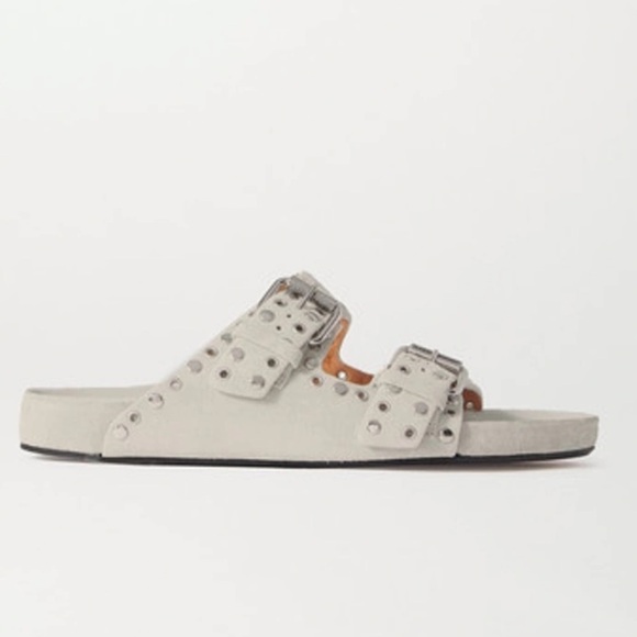 - - Isabel Marant Lenyo Studded Suede Sandals - Picture 11 of 12